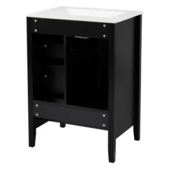 Christopher Knight Home Feldspar Vintage 24" Freestanding Bathroom Vanity With Ceramic Sink -Living Furniture GUEST 1b72c860 d320 4f04 b8f9 6cd70d5db9d8