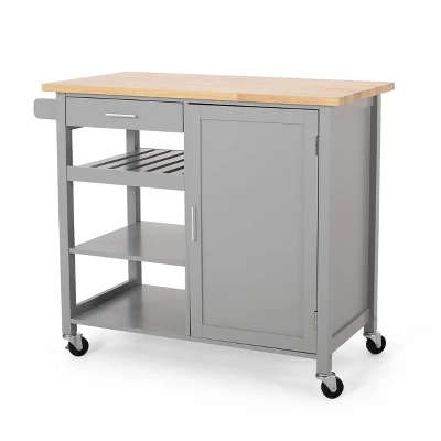 Westcliffe Contemporary Kitchen Cart With Wheels - Christopher Knight Home 13 Westcliffe Contemporary Kitchen Cart With Wheels - Christopher Knight Home - Image 13