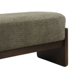 Christopher Knight Home Arabella 64" Modern Rubberwood Upholstered Loop Yarn Ottoman -Living Furniture GUEST 1c654fe4 cc81 4d47 8a1d 43ab05a2cd99