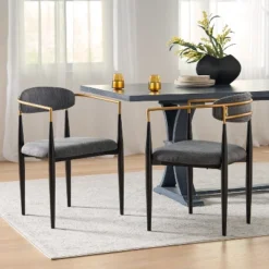 Christopher Knight Home Teuvo Modern Fabric Upholstered Iron Dining Chairs (Set Of 2) 24 Christopher Knight Home Teuvo Modern Fabric Upholstered Iron Dining Chairs (Set Of 2) -Living Furniture GUEST 1dc66aa7 e5d6 4d3b a6a0 77323b67b1b1