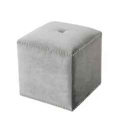Brantly Glam Velvet Ottoman - Christopher Knight Home -Living Furniture GUEST 1e365f9e ae98 4a9f a831 c1c7e9214c72