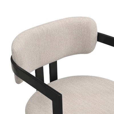 Christopher Knight Home Celica Modern Faux Wood Finish Upholstered Metal Dining Chairs (Set Of 2) 6 Christopher Knight Home Celica Modern Faux Wood Finish Upholstered Metal Dining Chairs (Set Of 2) - Image 6