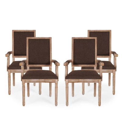 Set Of 4 Maria French Country Wood Upholstered Dining Chairs - Christopher Knight Home 13 Set Of 4 Maria French Country Wood Upholstered Dining Chairs - Christopher Knight Home - Image 13
