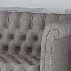 Barneyville Traditional Chesterfield Sofa Gray - Christopher Knight Home 11 Barneyville Traditional Chesterfield Sofa Gray - Christopher Knight Home -Living Furniture GUEST 1edf39f7 cc01 4709 a07d 4f31de152d6c