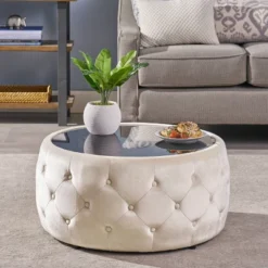 Chana Glam Coffee Table Ottoman - Christopher Knight Home