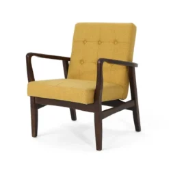 Marcola Mid Century Modern Upholstered Wood Framed Club Chair - Christopher Knight Home -Living Furniture GUEST 20516602 245b 46be 84ff c0f86cd2ebcd
