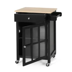 Maynard Contemporary Glass Paneled Kitchen Cart Natural/Black - Christopher Knight Home 13 Maynard Contemporary Glass Paneled Kitchen Cart Natural/Black - Christopher Knight Home -Living Furniture GUEST 207cd4cb 56e9 4e0d a6a8 bf9b52fbb960