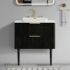 Christopher Knight Home Childe 30" Bathroom Vanity With Ceramic Sink And Double Drawer