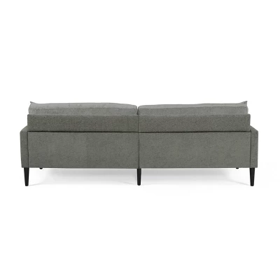 Malverne Contemporary 3 Seater Fabric Sofa With Accent Pillows Gray/Dark Brown - Christopher Knight Home 5 Malverne Contemporary 3 Seater Fabric Sofa With Accent Pillows Gray/Dark Brown - Christopher Knight Home - Image 5