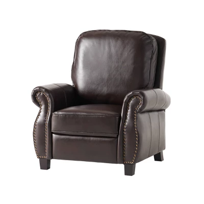 Torreon Faux Leather Recliner Club Chair Dark Brown - Christopher Knight Home 4 Torreon Faux Leather Recliner Club Chair Dark Brown - Christopher Knight Home - Image 4