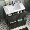 Christopher Knight Home Quillen Modern 30" Bathroom Vanity With Ceramic Sink And Drawers