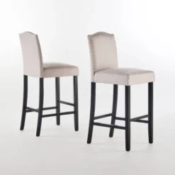 Set Of 2 Darren Contemporary Upholstered Barstools With Nailhead Trim - Christopher Knight Home 11 Set Of 2 Darren Contemporary Upholstered Barstools With Nailhead Trim - Christopher Knight Home -Living Furniture GUEST 219a1825 ad82 405e a09f 3fe3dccd1c78