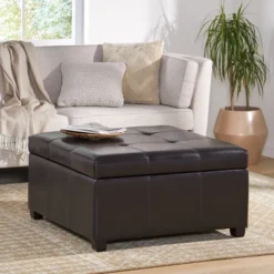 Christopher Knight Home Carlsbad Contemporary Upholstered Tufted Storage Ottoman -Living Furniture GUEST 21aee218 a79e 429a 8915 145bc8b1b52d