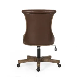 Coulee Contemporary Upholstered Roll Back Swivel Office Chair Dark Brown/Natural - Christopher Knight Home 18 Coulee Contemporary Upholstered Roll Back Swivel Office Chair Dark Brown/Natural - Christopher Knight Home -Living Furniture GUEST 2221ea35 e150 49a5 a609 4bb49d3b4d24
