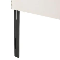 Arched Camel-Back Upholstered Headboard Queen Size With Nailhead Stud Trim, Adjustable Height Full/Queen Beds Headboard -Christopher Knight Home -Living Furniture GUEST 22826c99 c8e2 413f 99f5 eab9da7fa7c9