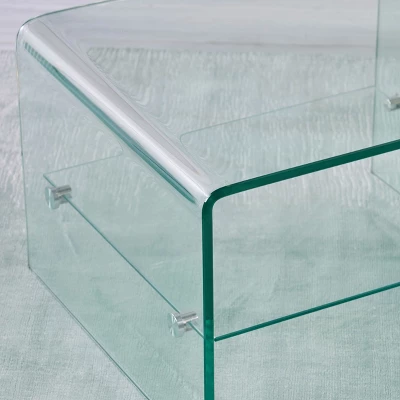 Ramona Glass End Table Clear - Christopher Knight Home 2 Ramona Glass End Table Clear - Christopher Knight Home - Image 2