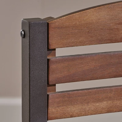 Set Of 2 Lilith Acacia Barstools Dark Brown - Christopher Knight Home 2 Set Of 2 Lilith Acacia Barstools Dark Brown - Christopher Knight Home - Image 2