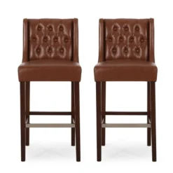 Set Of 2 Bayliss Contemporary Wingback Barstools - Christopher Knight Home -Living Furniture GUEST 26afe809 828e 4a0a a3f1 29bf2791a7eb
