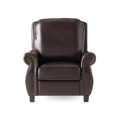 Torreon Faux Leather Recliner Club Chair Dark Brown - Christopher Knight Home 5 Torreon Faux Leather Recliner Club Chair Dark Brown - Christopher Knight Home - Image 5
