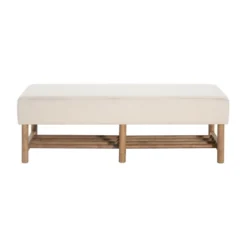 Christopher Knight Home Zarik Modern Rubberwood Linen Upholstered Bench 11 Christopher Knight Home Zarik Modern Rubberwood Linen Upholstered Bench -Living Furniture GUEST 2857fd8f 4fd0 4aa1 a68d 3e655a4a5b24