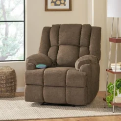 Coosa Contemporary Pillow Tufted Massage Recliner - Christopher Knight Home