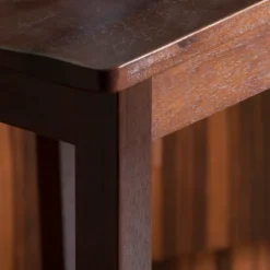 Set Of 2 26.25" Naples Acacia Wood Counter Height Barstool Brown Mahogany - Christopher Knight Home -Living Furniture GUEST 2984f9d4 cdc4 411b ab45 1d788dd3fce4