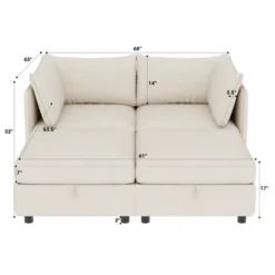Christopher Knight Home Penny Versatile 68" Modular Storage Loveseat With Two Ottomans 14 Christopher Knight Home Penny Versatile 68" Modular Storage Loveseat With Two Ottomans -Living Furniture GUEST 29d18ab7 4089 4f77 8186 65fdeef8b731