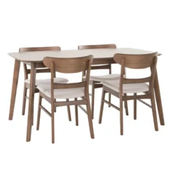 5pc Idalia Mid-Century Modern Dining Set - Christopher Knight Home 13 5pc Idalia Mid-Century Modern Dining Set - Christopher Knight Home -Living Furniture GUEST 29d33b4f 8018 43a5 acab 16af595b0e44