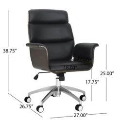 Cannonade Mid Century Modern Swivel Office Chair Black/Gray - Christopher Knight Home 14 Cannonade Mid Century Modern Swivel Office Chair Black/Gray - Christopher Knight Home -Living Furniture GUEST 2a014826 36d3 4f11 9f4e 05545a4c29a6