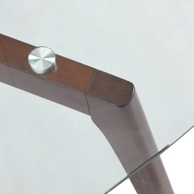 Wasco Mid-Century Modern Coffee Table With Glass Top - Christopher Knight Home 6 Wasco Mid-Century Modern Coffee Table With Glass Top - Christopher Knight Home - Image 6