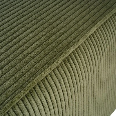 Christopher Knight Home Hayes Corduroy And Wood Square Accent Ottoman, Olive Green 4 Christopher Knight Home Hayes Corduroy And Wood Square Accent Ottoman, Olive Green - Image 4