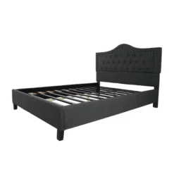 Queen Dante Upholstered Traditional Bed Frame - Christopher Knight Home -Living Furniture GUEST 2c4652ac c65f 4a07 bd3d dd8ad04ae34e