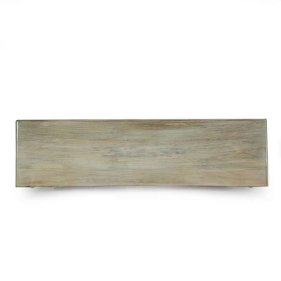 Horeb Boho Handcrafted Mango Wood 3 Drawer Sideboard Antique White - Christopher Knight Home 6 Horeb Boho Handcrafted Mango Wood 3 Drawer Sideboard Antique White - Christopher Knight Home - Image 6