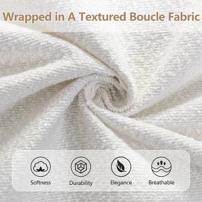 Christopher Knight Home Nicolas Boucle Upholstered Platform Bed With Removable Pillow Headboard 6 Christopher Knight Home Nicolas Boucle Upholstered Platform Bed With Removable Pillow Headboard - Image 6