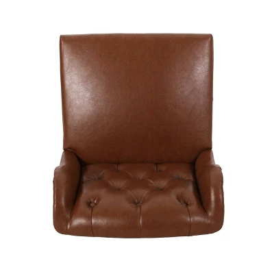 Beltagh Contemporary Wingback Tufted Swivel Office Chair - Christopher Knight Home 4 Beltagh Contemporary Wingback Tufted Swivel Office Chair - Christopher Knight Home - Image 4