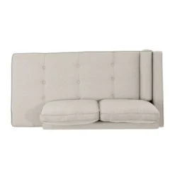 Typhaine Modern Fabric Chaise Loveseat Beige - Christopher Knight Home 7 Typhaine Modern Fabric Chaise Loveseat Beige - Christopher Knight Home -Living Furniture GUEST 3061b41b 4ffd 4980 87b2 64723159a03b