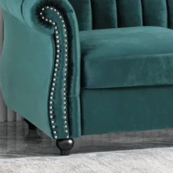 Bowie Modern Glam Velvet Sofa Teal - Christopher Knight Home -Living Furniture GUEST 31367f62 32a4 4728 a2f3 23a0eab185fa