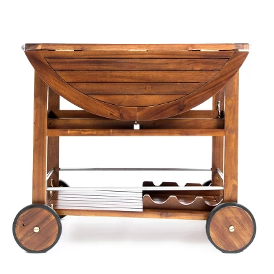 Cynthia Farmhouse Wooden Bar Cart Dark Oak Brown - Christopher Knight Home 9 Cynthia Farmhouse Wooden Bar Cart Dark Oak Brown - Christopher Knight Home - Image 9