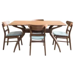 5pc 60" Idalia Mid-Century Modern Dining Set - Christopher Knight Home 12 5pc 60" Idalia Mid-Century Modern Dining Set - Christopher Knight Home -Living Furniture GUEST 3182aa81 3197 4ac6 9816 ee86b6332cf0