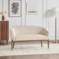 Christopher Knight Home Cheney Contemporary Channel Stitch Upholstered Loveseat With Curved Back 19 Christopher Knight Home Cheney Contemporary Channel Stitch Upholstered Loveseat With Curved Back -Living Furniture GUEST 31c8d213 aa08 43ca 9353 d012129363cc