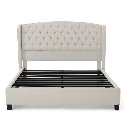 Queen Costello Upholstered Bed Set - Christopher Knight Home 4 Queen Costello Upholstered Bed Set - Christopher Knight Home - Image 4
