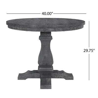 5pc Maria French Country Wood Expandable Dining Set Gray/Black - Christopher Knight Home 11 5pc Maria French Country Wood Expandable Dining Set Gray/Black - Christopher Knight Home - Image 11