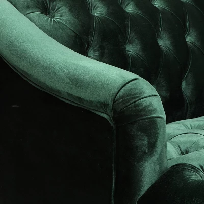 Adelia Modern Glam Tufted Velvet Sofa - Christopher Knight Home 6 Adelia Modern Glam Tufted Velvet Sofa - Christopher Knight Home - Image 6