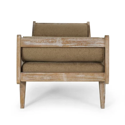 Zentner Rustic Tufted Double End Chaise Lounge With Bolster Pillows - Christopher Knight Home 3 Zentner Rustic Tufted Double End Chaise Lounge With Bolster Pillows - Christopher Knight Home - Image 3