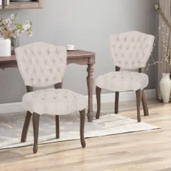 Set Of 2 Crosswind Tufted Dining Chair - Christopher Knight Home