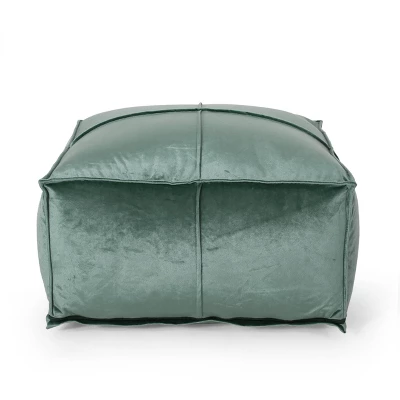 Nakisha Modern Glam Velvet Square Bean Bag Ottoman - Christopher Knight Home 7 Nakisha Modern Glam Velvet Square Bean Bag Ottoman - Christopher Knight Home - Image 7