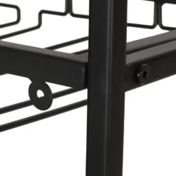 Boster Boho Industrial 21 Bottle Floor Wine Rack With Storage Natural/Black - Christopher Knight Home -Living Furniture GUEST 3436c030 485e 42e6 809c eff944e4eb88