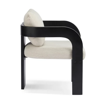 Christopher Knight Home Smolder Modern Rubberwood Upholstered Dining Chairs With Pillow Back (Set Of 2) 4 Christopher Knight Home Smolder Modern Rubberwood Upholstered Dining Chairs With Pillow Back (Set Of 2) - Image 4