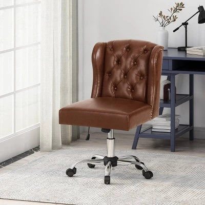 Beltagh Contemporary Wingback Tufted Swivel Office Chair - Christopher Knight Home 1 Beltagh Contemporary Wingback Tufted Swivel Office Chair - Christopher Knight Home