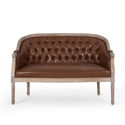Faye Traditional Tufted Upholstered Loveseat - Christopher Knight Home 10 Faye Traditional Tufted Upholstered Loveseat - Christopher Knight Home - Image 10